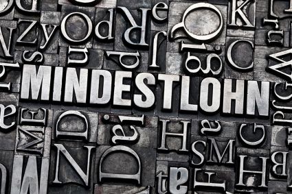 Foto: Schriftzug Mindestlohn