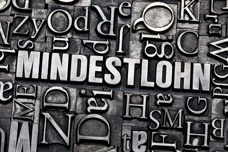 Foto: Schriftzug Mindestlohn